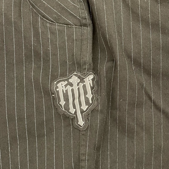 FMF Pinstriped Skull Bermuda shorts size 9 - Picture 4 of 6